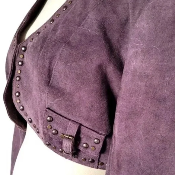 Double D Ranch heavily embellished pocketed, Bolero suede jacket RARE